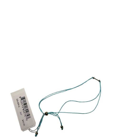 Gorjana Initial Prism Bracelet "I" – Blue String – Gold Plated - Picture 4 of 5